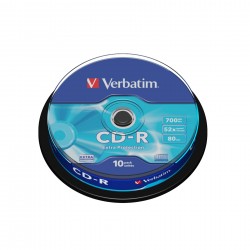 CD-R Verbatim, 700 MB, 52x, със защитно покритие, 10 броя в шпиндел - Сравняване на продукти