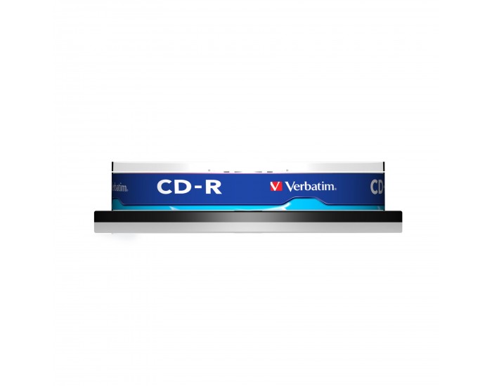 CD-R Verbatim, 700 MB, 52x, със защитно покритие, 10 броя в шпиндел