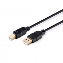 Кабел Manhattan, USB 2.0 A Male/USB 2.0 B Male, 1.8 m, USB Type A, USB Type B - Manhattan