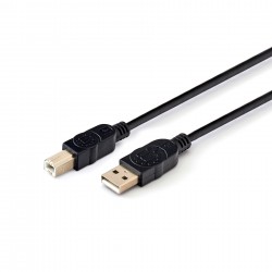 Кабел Manhattan, USB 2.0 A Male/USB 2.0 B Male, 3 m, USB Type A, USB Type B - Manhattan