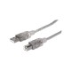 Кабел Manhattan, USB 2.0 A Male/USB 2.0 B Male, 5 m, USB Type A, USB Type B