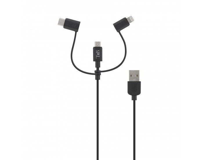 Кабел TNB 3 в 1 Lightning, с micro USB и USB type C, 1.5 m, USB-C