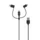 Кабел TNB 3 в 1 Lightning, с micro USB и USB type C, 1.5 m, USB-C