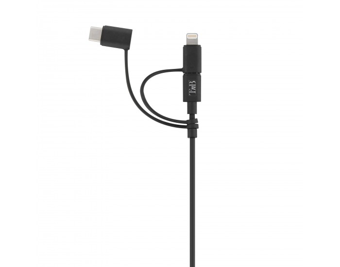 Кабел TNB 3 в 1 Lightning, с micro USB и USB type C, 1.5 m, USB-C