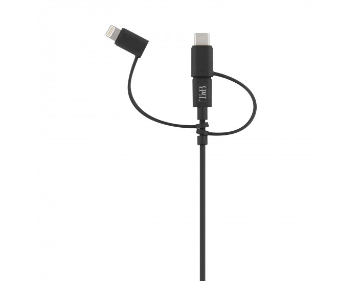 Кабел TNB 3 в 1 Lightning, с micro USB и USB type C, 1.5 m, USB-C