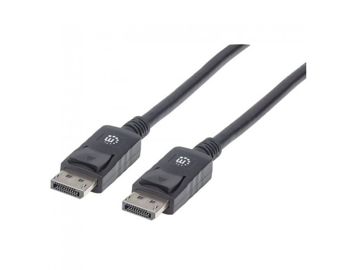 Кабел Manhattan DisplayPort Male/DisplayPort Male, 2 m, черен