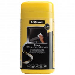 Кърпи за почистване на екрани Fellowes, 100 броя в туба - Fellowes