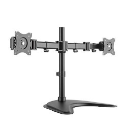 Стойка за 2 монитора Lumi LDT07-T024, 13'' - 27'', максимално тегло 8 kg, черна - Аксесоари, Кутии, Вентилатори