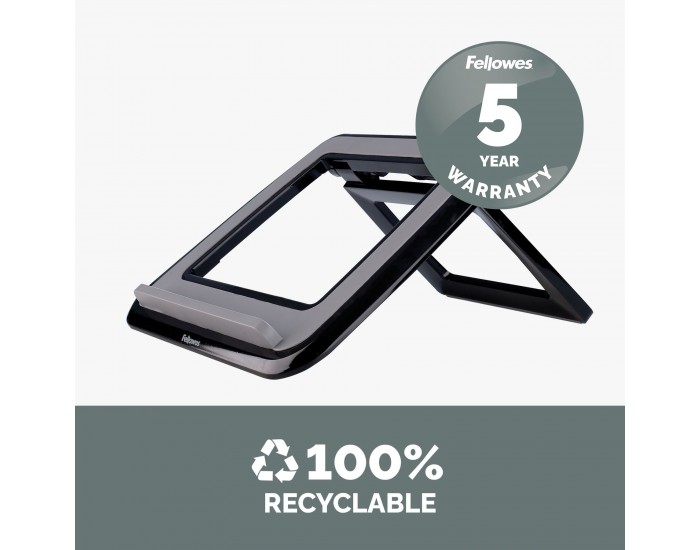Стойка за лаптоп Fellowes I-Spire, охлаждаща, до 17'', черна