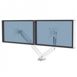 Стойка за 2 монитора Fellowes, с двойно рамо, до 8 kg, 32'', бяла - Fellowes