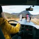 Поставка за телефон TNB, двойна, въртяща се на 360 градуса, 7'', черна