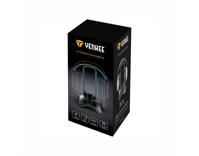 USB Хъб и стойка за слушалки Yenkee 3003 Tower Gaming