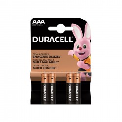 Алкална батерия Duracell, AAA, LR03, 1.5 V, 4 броя - Duracell