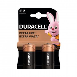 Алкална батерия Duracell, C, LR14, 1.5 V, 2 броя - Duracell