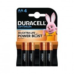 Алкална батерия Duracell Optimum, AA, LR6, 1.5 V, 4 броя - Duracell