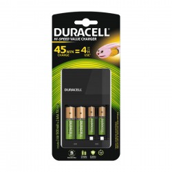 Зарядно устройство Duracell CEF14, за 4 батерии AA или AAA, с включени батерии, USB 2.0 - Duracell