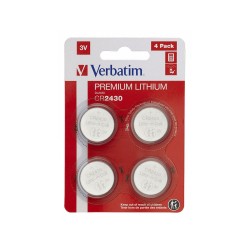Литиева батерия Verbatim, CR2430, 3 V, 4 броя - Офис аксесоари