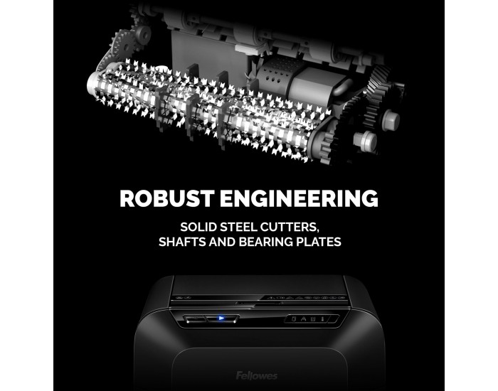 Шредер за унищожаване на документи Fellowes Automax 80M, Soho, Mini-Cut, P-4, 17 L, черен
