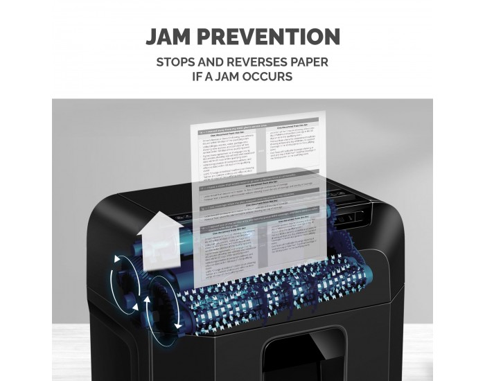 Шредер за унищожаване на документи Fellowes Automax 90M, Soho, Mini-Cut, P-4, 17 L, черен