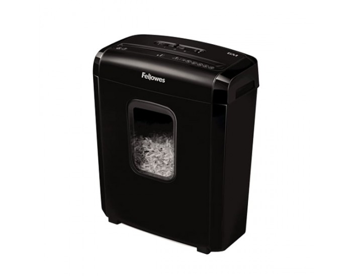 Шредер за унищожаване на документи Fellowes Powershred 6M, Micro Cut, 13 L, P-4, Mini-Cut, време за работа 5 мин