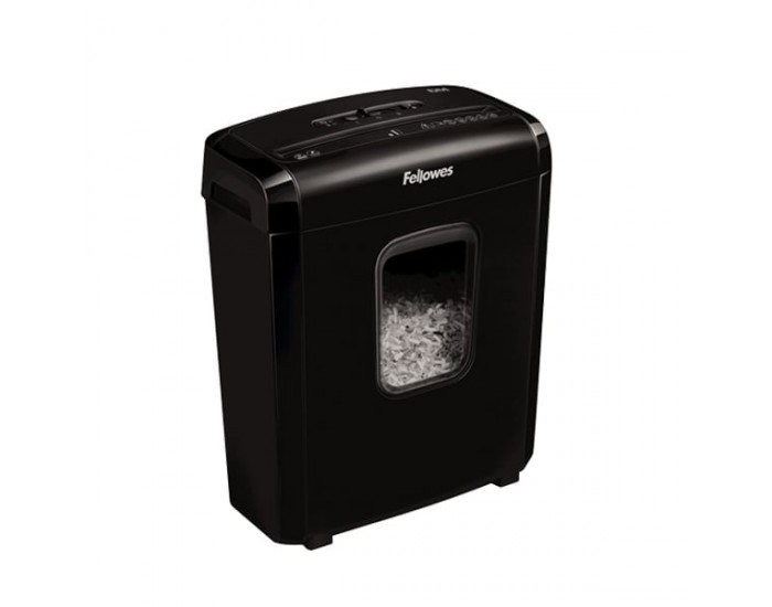 Шредер за унищожаване на документи Fellowes Powershred 6M, Micro Cut, 13 L, P-4, Mini-Cut, време за работа 5 мин