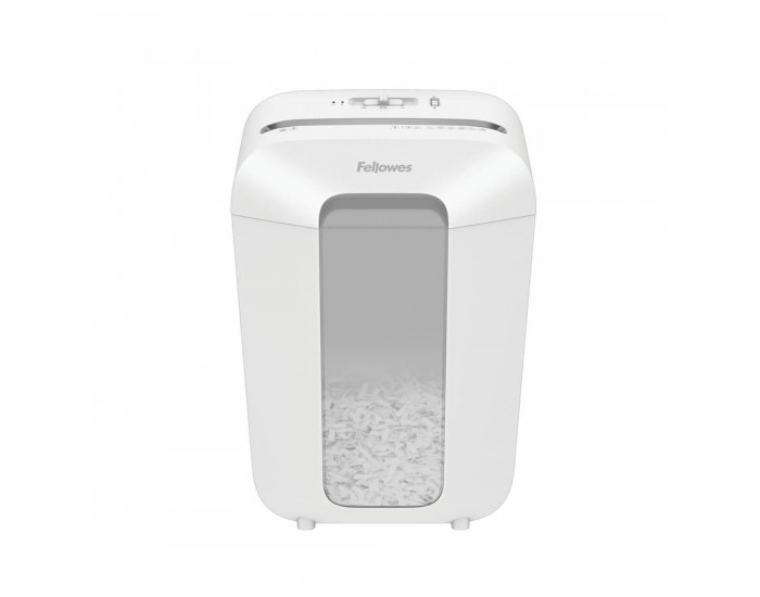 Шредер за унищожаване на документи Fellowes Powershred LX70, Cross-Cut, бял, P-4, обем на коша 18 L, време за работа 5 мин