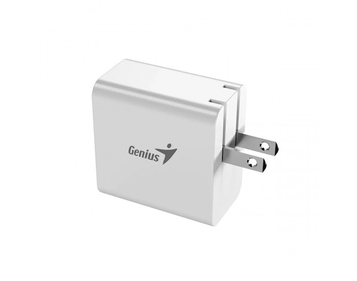 Genius Зарядно за лаптоп PD-65AC, USB Type-C, USB Type-A, 65 W, бяло