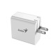 Genius Зарядно за лаптоп PD-65AC, USB Type-C, USB Type-A, 65 W, бяло