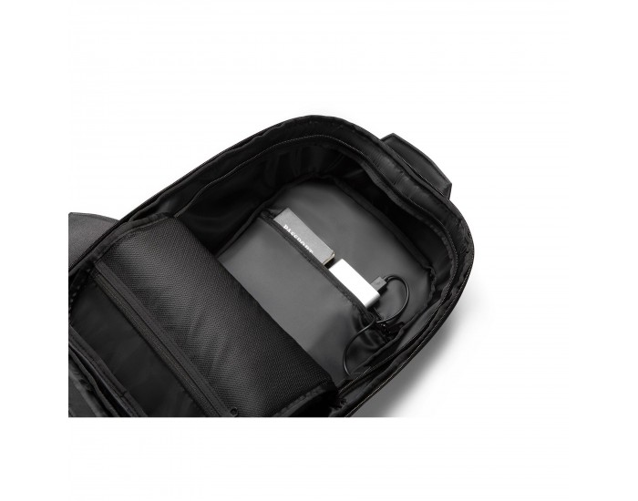 Раница за лаптоп Kingsons Shadow Pro, 15.6'', водоустойчив полиестер/PVC покритие, 20 L, черна