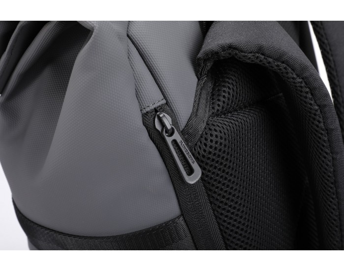 Раница за лаптоп Kingsons Nomad X, 15.6'', водоустойчив полиестер/PVC покритие, 20 L, тъмносива