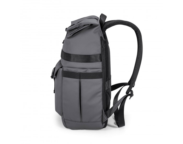 Раница за лаптоп Kingsons Nomad X, 15.6'', водоустойчив полиестер/PVC покритие, 20 L, тъмносива