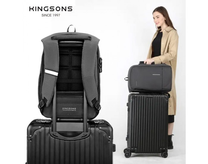 Раница Kingsons Metroshield, 17'', сива