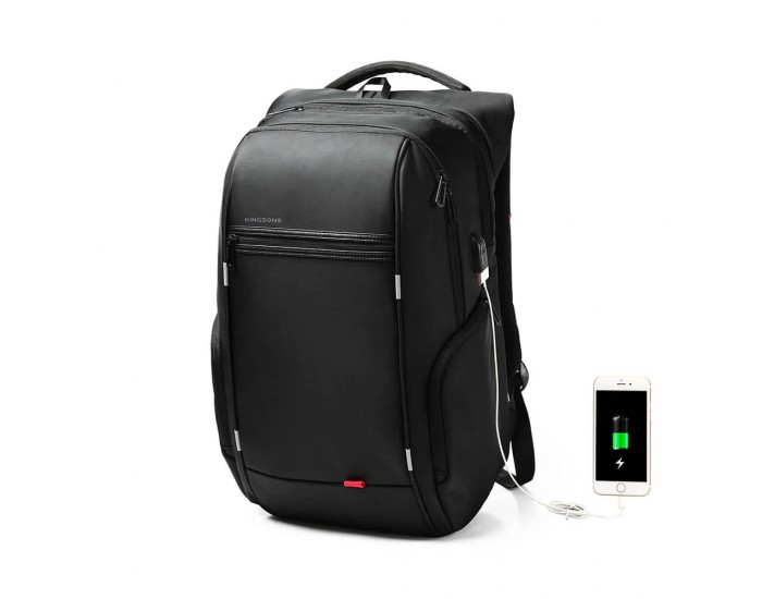 Раница за лаптоп Kingsons Trailtech, 17'', 27 L, черна