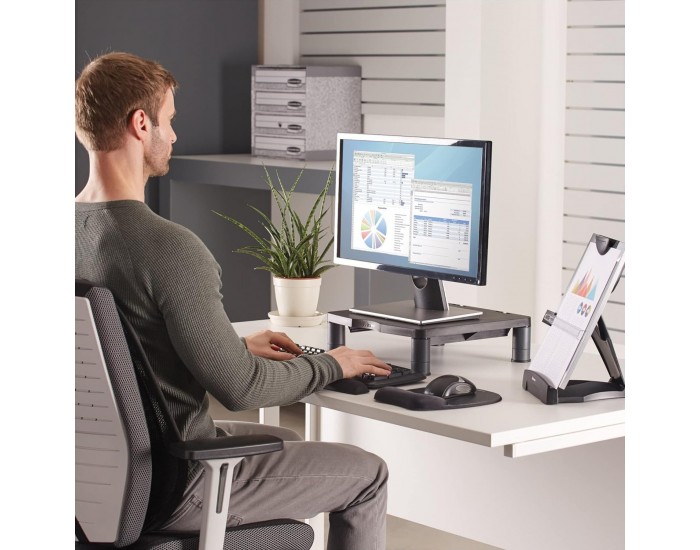 Поставка за монитор Fellowes Standard, максимално тегло 27 kg, 21'', графит