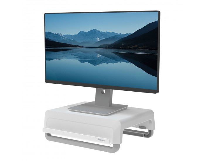 Поставка за монитор Fellowes Breyta, максимално тегло 15 kg, бяла