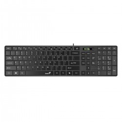Клавиатура Genius Slimstar 126, с кабел 1.4 m, кирилизирана, USB, черна - Genius