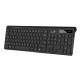 Клавиатура Genius Slimstar 7230, безжична, AI Copilot, USB, 12 бързи бутона, черна