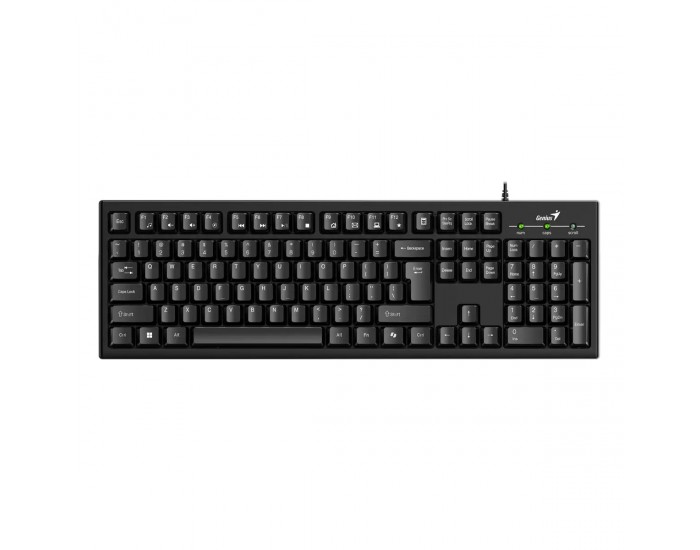 Клавиатура Genius Smart KB-100, с кабел 1.5 m, кирилизирана, USB, 12 бързи бутона, черна