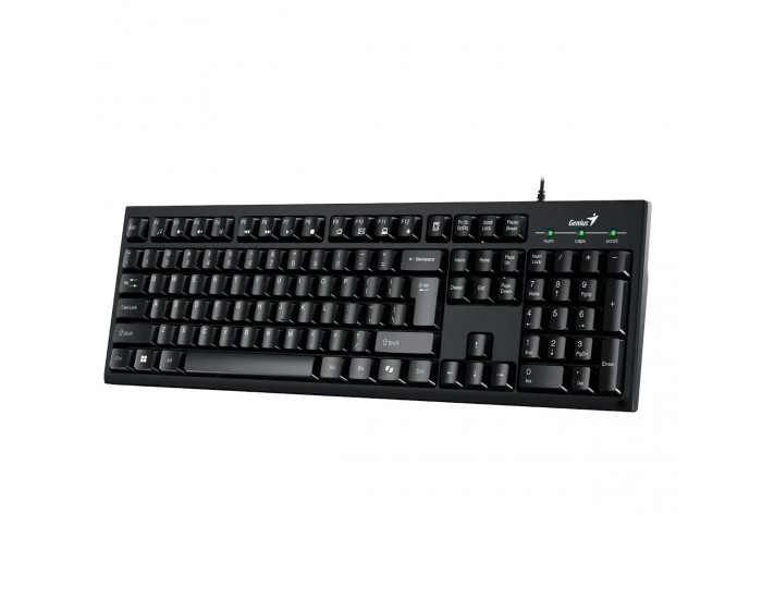Клавиатура Genius Smart KB-100, с кабел 1.5 m, кирилизирана, USB, 12 бързи бутона, черна