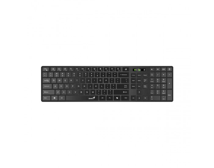Genius Клавиатура Slimstar 7250BT BLK, AI, безжична, черна