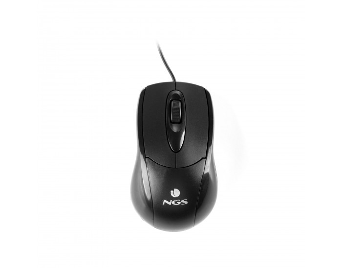 Комплект NGS - клавиатура и мишка Cocoa, с кабел, USB, с кирилизация, 3 бутона на мишката, черни