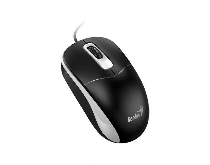 Мишка Genius DX-111, с кабел, USB Type-A, 3 бутона, сива