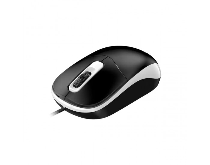 Мишка Genius DX-111, с кабел, USB Type-A, 3 бутона, сива