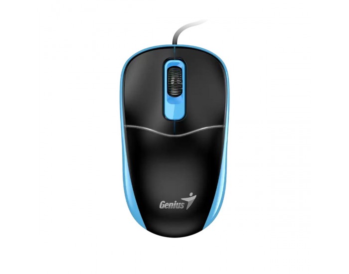 Мишка Genius DX-111, с кабел, USB Type-A, 3 бутона, синя
