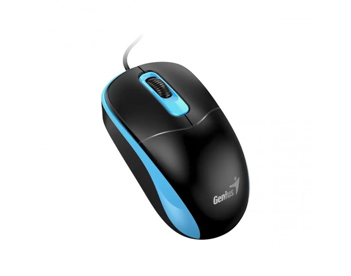 Мишка Genius DX-111, с кабел, USB Type-A, 3 бутона, синя