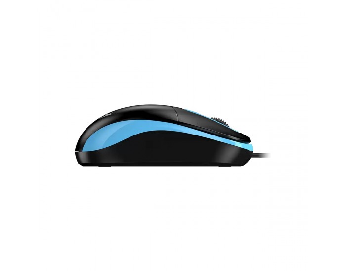 Мишка Genius DX-111, с кабел, USB Type-A, 3 бутона, синя
