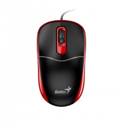 Мишка Genius DX-111, с кабел, USB Type-A, 3 бутона, червена - Genius