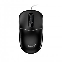 Мишка Genius DX-111, с кабел, USB Type-A, 3 бутона, черна - Genius