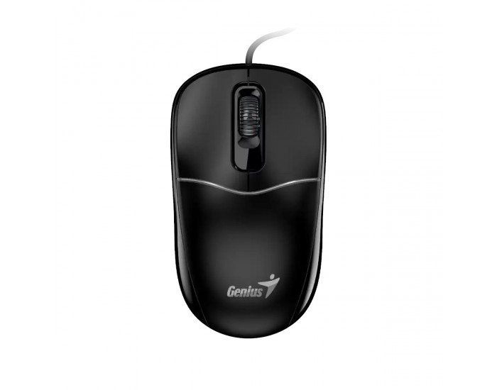 Мишка Genius DX-111, с кабел, USB Type-A, 3 бутона, черна