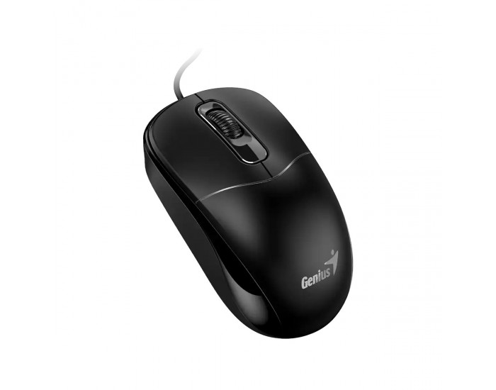 Мишка Genius DX-111, с кабел, USB Type-A, 3 бутона, черна